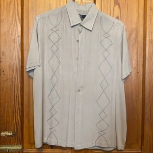 Nat Nast Men’s 100% Silk short sleeve shirt (M)